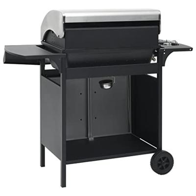 Gasbarbecue 4+1 kookzone zwart en zilverkleurig Gasbarbecue 4+1 kookzone zwart en zilverkleurig