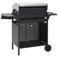 Gasbarbecue 4+1 kookzone zwart en zilverkleurig - thumbnail