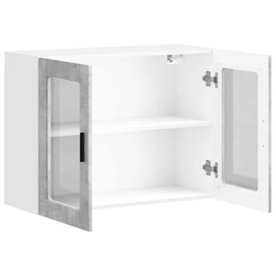 Keukenbovenkast met glazen deur Porto betongrijs