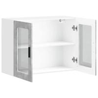 Keukenbovenkast met glazen deur Porto betongrijs - thumbnail