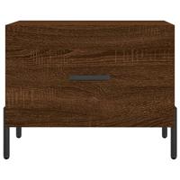 Salontafel 50x50x40 cm bewerkt hout bruineikenkleurig - thumbnail