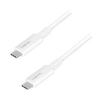LogiLink CU0180 - USB 4 Gen 3 Type-C kabel (IF-gecertificeerd) met E-mark-chipset, PD (Power Delivery tot 20V, 5A, 100W), AV tot UHD 8K/60Hz (7680x4320), wit, 0,8m - thumbnail