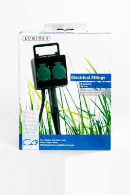 Tuincontactdoos timer 2 contacten Lumineo - Lumineo