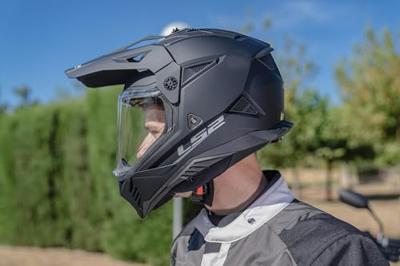 LS2 enduro-helm "mx702 pioneer ii solid" helmet mx702 pion. ii solid xl matt black - thumbnail
