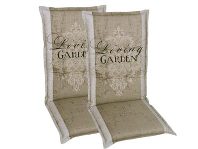 GO-DE Textil Tuinkussen (Stoelkussens voor stoelen met een lange rugleuning, Beige) GO-DE Textil Tuinkussen (Stoelkussens voor stoelen met een lange rugleuning, Beige)