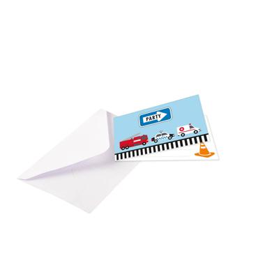 Uitnodigingen Voertuigen, 8st. Uitnodigingen Voertuigen, 8st.