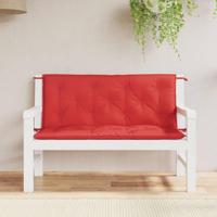 VidaXL Tuinbankkussens 2 st 120x50x7 cm oxford stof rood - thumbnail
