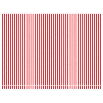 VidaXL Vervangingsdoek voor luifel gestreept 5x3,5 m rood en wit