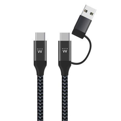 Ewent EW9918 USB-kabel 1 m USB 3.2 Gen 1 (3.1 Gen 1) USB C Zwart
