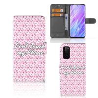 Samsung Galaxy S20 Portemonnee Hoesje Flowers Pink DTMP - thumbnail
