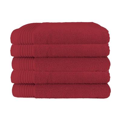 The One Handdoek Deluxe 50x100 550 gr Burgundy (5 stuks)
