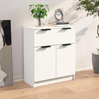 Dressoir 60x30x70 cm bewerkt hout wit - thumbnail