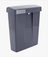 Kunststof brievenbus Summus grijs RAL7016 - thumbnail