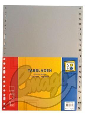 Quantore tabbladen A4 23-gaats met alfabet grijs PP (20-dlg) Quantore tabbladen A4 23-gaats met alfabet grijs PP (20-dlg)