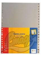 Quantore tabbladen A4 23-gaats met alfabet grijs PP (20-dlg) - thumbnail