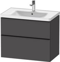 Badkamermeubelset Duravit D-Neo Wastafel Keramiek 80x48x62.5 cm Mat Grafiet - thumbnail
