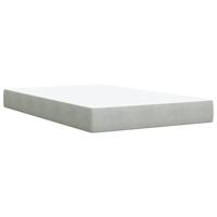 Boxspring met matras fluweel lichtgrijs 120x200 cm - thumbnail