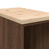 Garagekast 30x51x85 cm massief grenenhout bruin eikenkleurig - thumbnail