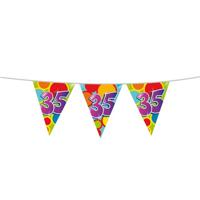 Vlaggenlijn slinger 35 jaar gekleurd - thumbnail