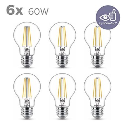Philips Ledlamp 6 Stuks Cl A60 Cl Nd 60w E27