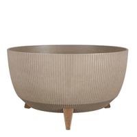 Mica Decorations Doppio Schaal op Poten - H22 x Ø47 cm - Taupe - thumbnail