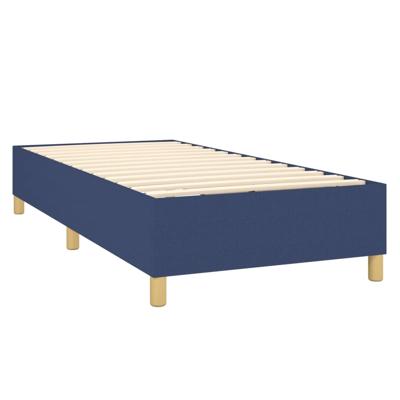 Boxspring met matras stof blauw 80x200 cm