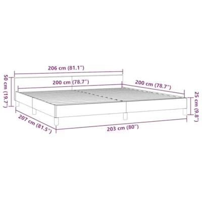 Bedframe zonder matras stof zwart 200x200 cm
