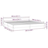 Bedframe zonder matras stof zwart 200x200 cm - thumbnail