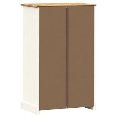 Schoenenkast VIGO 60x35x96 cm massief grenenhout wit - thumbnail