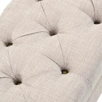 Opbergbankje 111x34x37 cm massief hout en staal - thumbnail