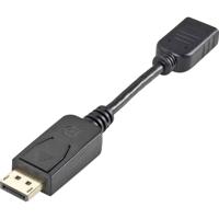 986148 DisplayPort / HDMI Adapter [1x DisplayPort stekker - 1x HDMI-bus] Zwart Vergulde steekcontacten 0.05 m - thumbnail