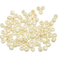 Creativ Company Rocailles, d 3 mm, afm 8/0, gatgrootte 0,6-1,0 mm, ivoor, 25 gr/ 1 doos - thumbnail