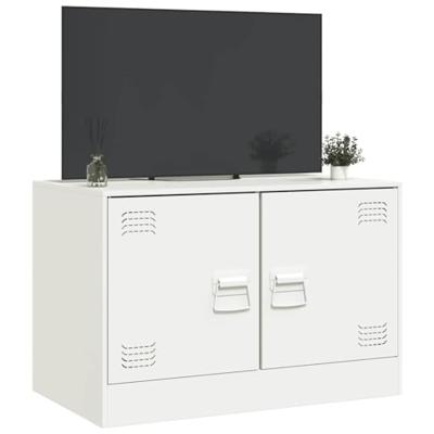 Tv-meubel 67x39x44 cm staal wit Tv-meubel 67x39x44 cm staal wit