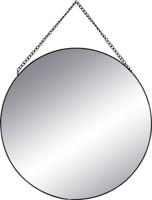 Atmosphera Wandspiegel set - 3 st - rond - zwart - metaal - thumbnail