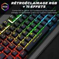 Gaming Toetsenbord - AZERTY - THE G-LAB - Keyz CAESIUM-TKL - Zonder numeriek toetsenblok - Verlicht - Zwart - thumbnail