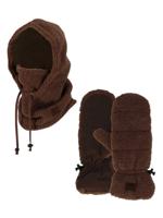 Heatkeeper Dames Winter Set - Balaclava + Wanten - Teddy - Taupe - thumbnail