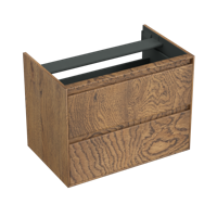 Onderkast Forzalaqua Reno 80x51x60 Cm 2 Lades Softclose Eiken Castle Brown - thumbnail