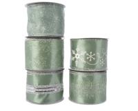 3 stuks! Kerst Lint polyester draad l270 cm en b6.3 cm blauw Decoris - Decoris - thumbnail