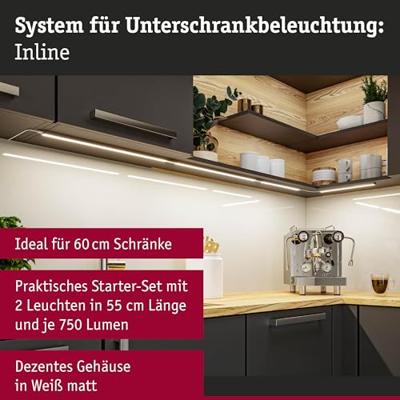 Paulmann Inline LED-onderbouwlamp startset 6 W Warmwit Wit (mat) Paulmann Inline LED-onderbouwlamp startset 6 W Warmwit Wit (mat)