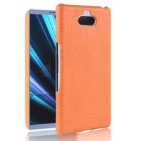 Shockproof Crocodile Texture PC + PU Case for Sony Xperia 10 (Yellow) - thumbnail