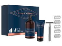 King C. Gillette Starter Kit Geschenkset - Met Safety Razor + 5 Scheermesjes + Baard & Gezichtreiniger - thumbnail