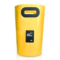 Outdoor draagbare vouwen spoelbak PVC inklapbaar emmer capaciteit: 15L (geel) - thumbnail