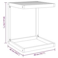 Bijzettafel C-vormig 42x40x50 cm massief acaciahout - thumbnail