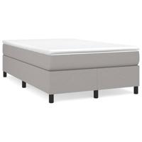 Boxspring met matras stof lichtgrijs 120x190 cm - thumbnail