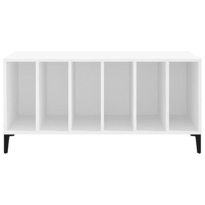 Platenkast 100x38x48 cm bewerkt hout wit - thumbnail