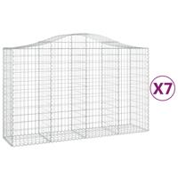 Schanskorven 7 st gewelfd 200x50x120/140 cm ijzer - thumbnail