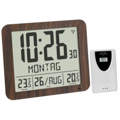 TFA Dostmann 60.4518.08 Wandklok Zendergestuurd 248 mm x 25 mm x 206 mm Hout TFA Dostmann 60.4518.08 Wandklok Zendergestuurd 248 mm x 25 mm x 206 mm Hout