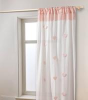 Verduisterend gordijn slinger harten lichtroze - thumbnail