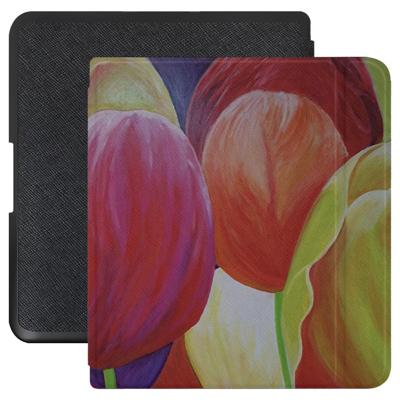 Lunso Kobo Forma hoes (8 inch) - Vegan Saffiano Leren sleepcover - Tulpen Lunso Kobo Forma hoes (8 inch) - Vegan Saffiano Leren sleepcover - Tulpen