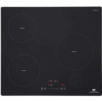 Inductieplaat 3 Foci Continental Edison - 3 Timers - 3 Boosters - Black